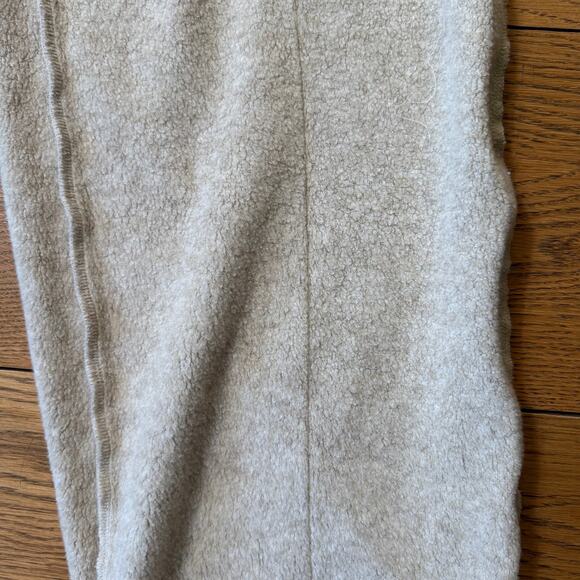Lou & Grey Gray Wide Leg Lounge Pants M Cozy Fleece Side Stripe Pockets - Picture 8 of 10